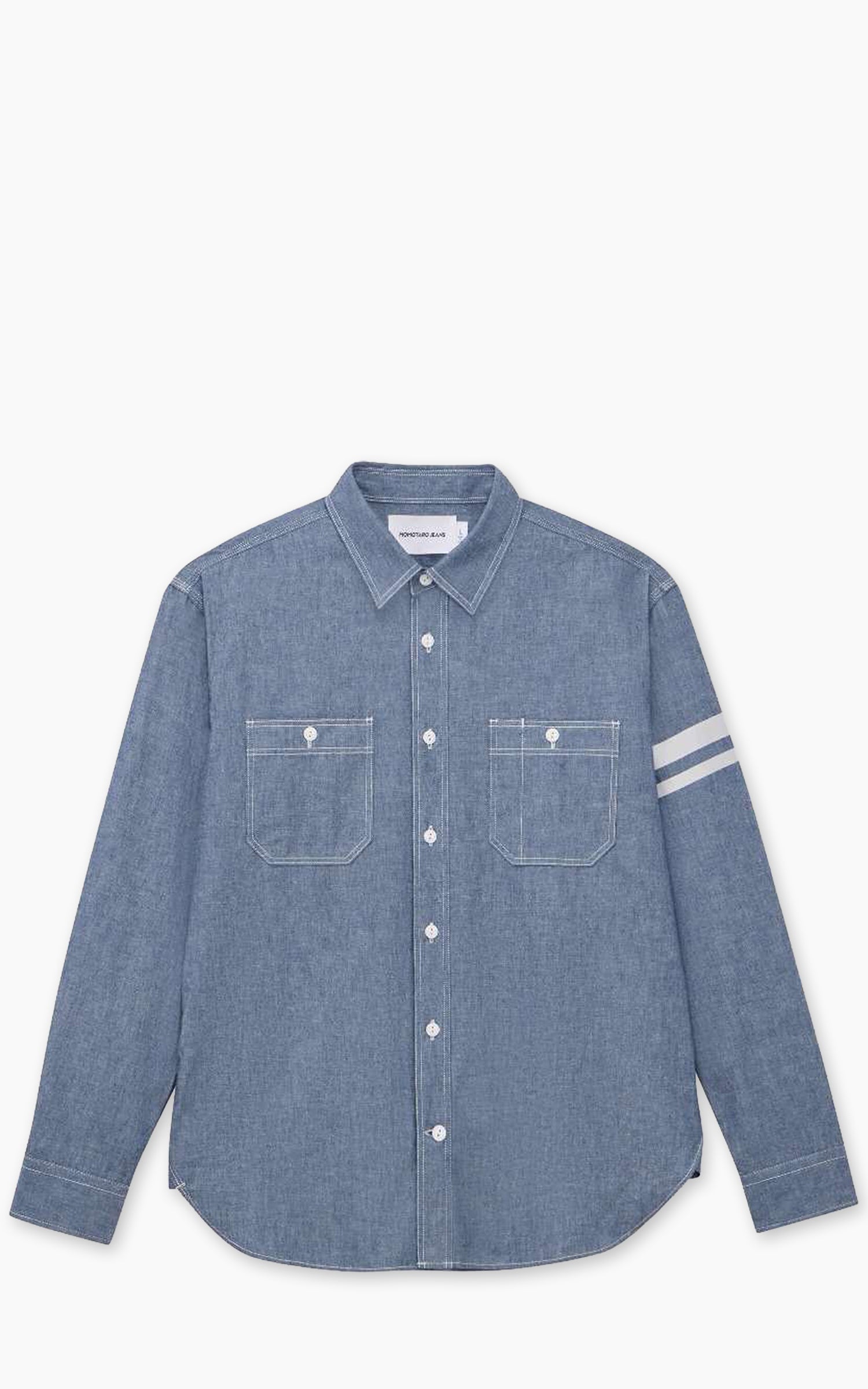 MOMOTARO JEANS MMLS3000 트리플 스티치 롱슬리브 샴브레이 셔츠