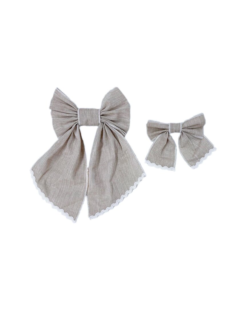 Petite Maison Kids 애슐린 리넨 헤어 리본