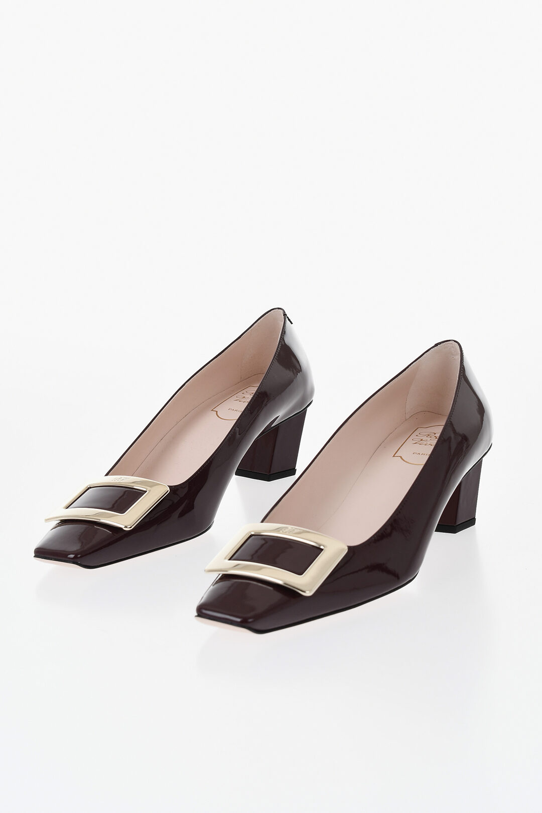 ROGER VIVIER 벨레 프론트 디테일 5cm 페턴 레더 펌프스