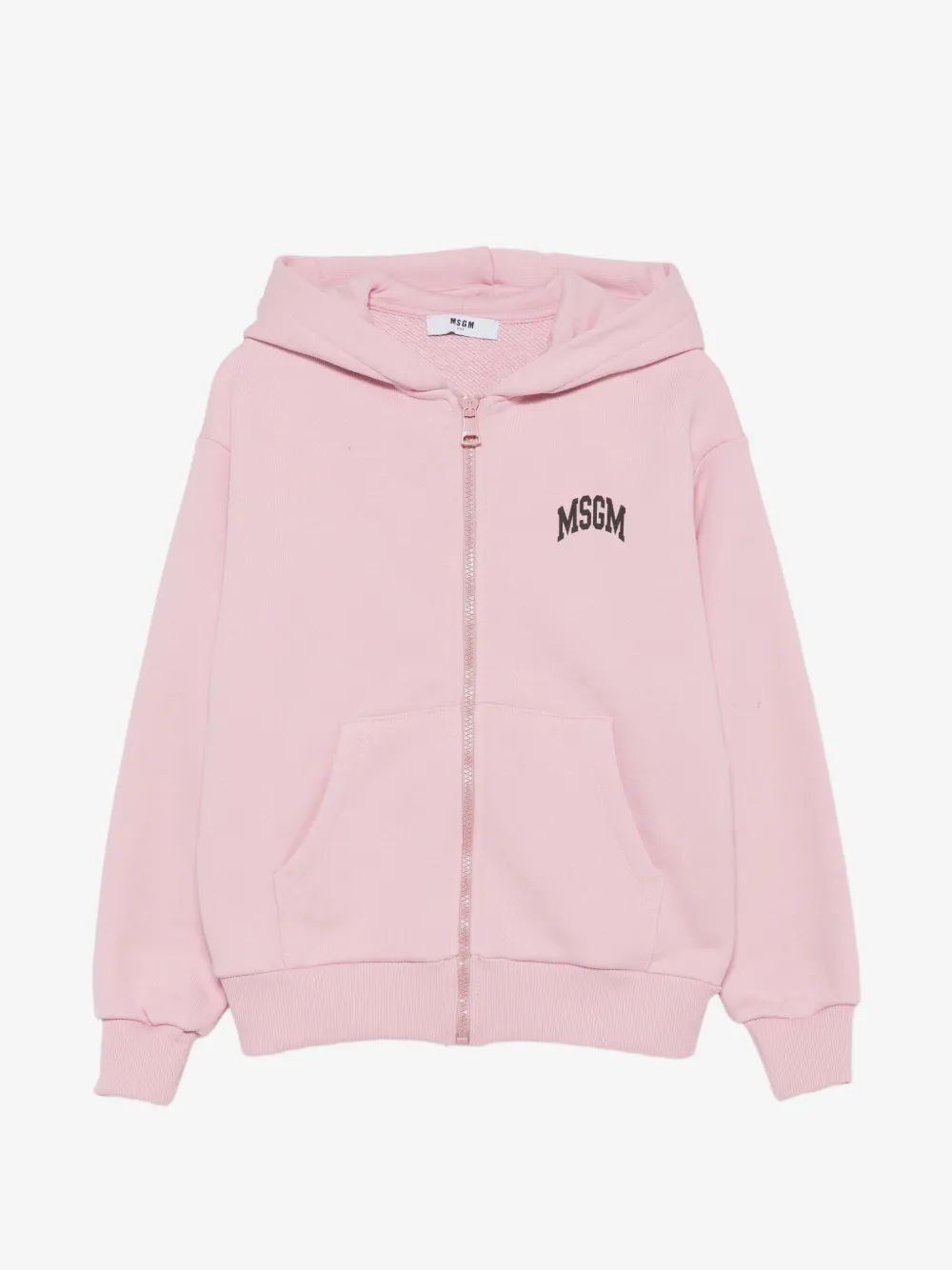 MSGM Kids 로고 프린트 집업 후드