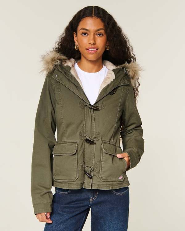 Hollister 퍼 후드 자켓
