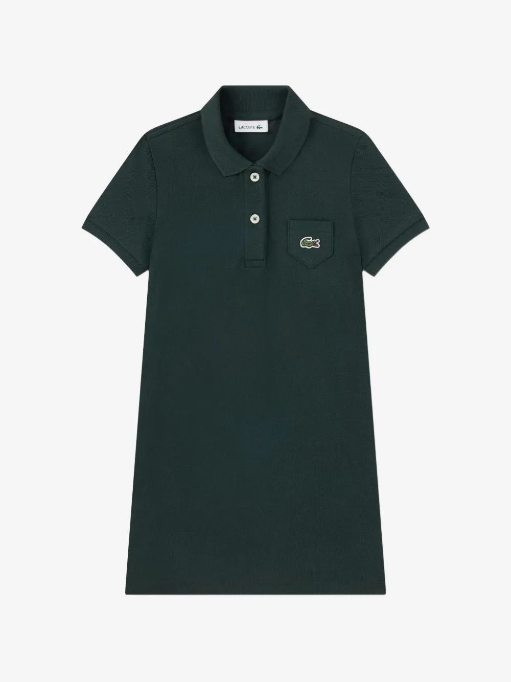 Lacoste Kids 로고 패치 피케 원피스