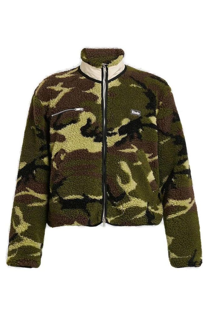 Rhude 카모플라주 프린트 집업 자켓