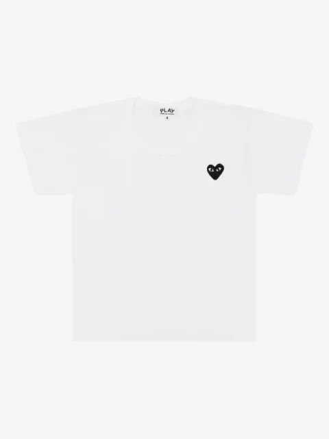 Comme Des Garçons Play Kids 로고 패치 티셔츠