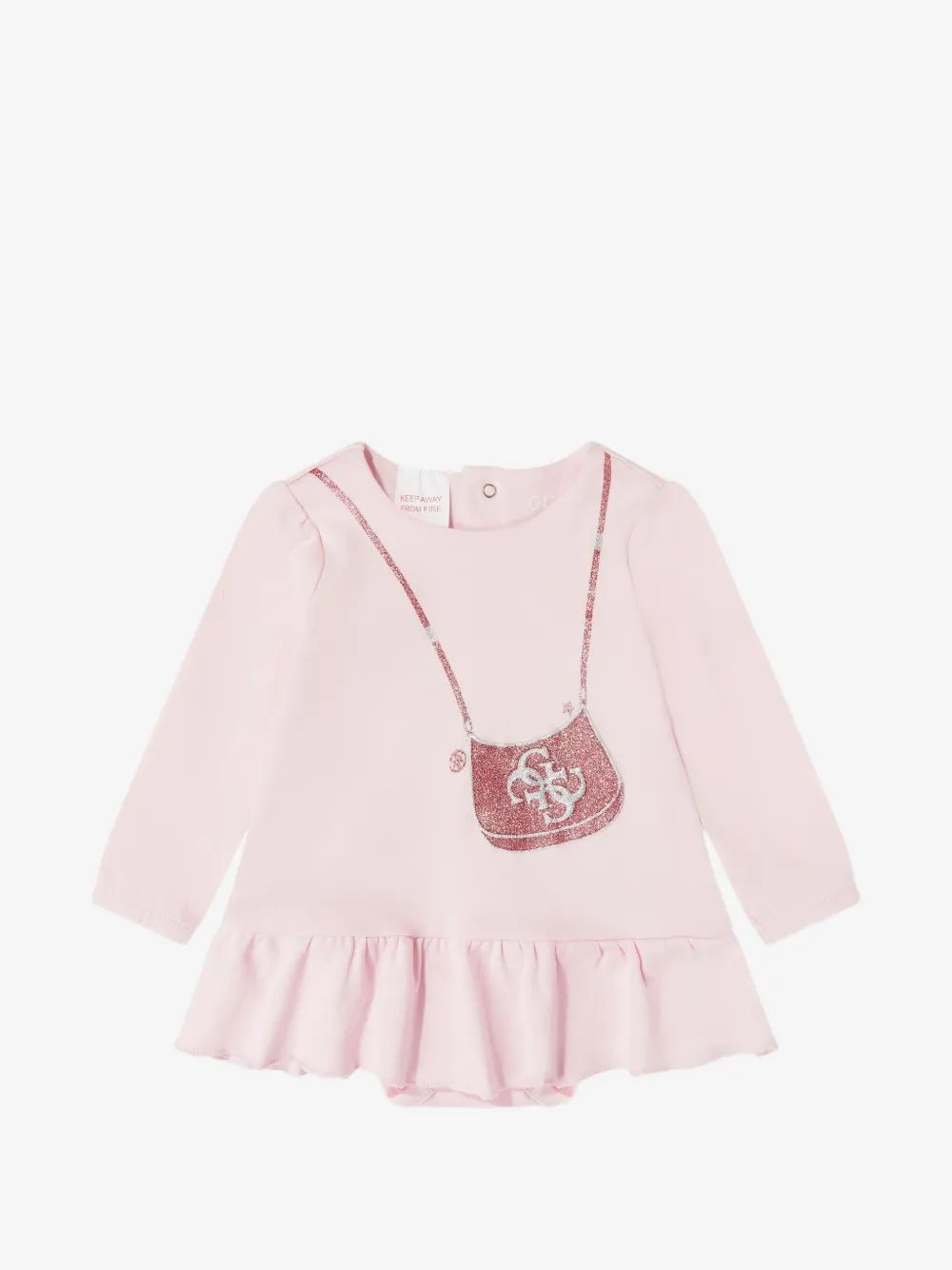 guess kids 글리터 디테일 플리츠 드레스