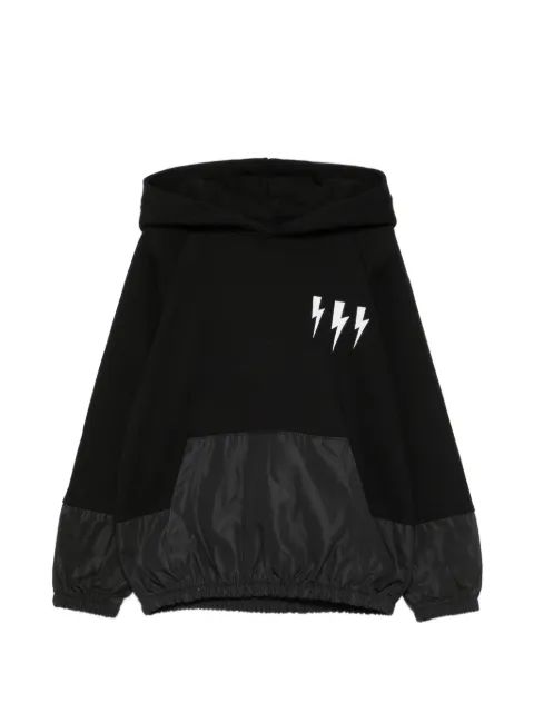 Neil Barrett Kids 썬더볼트 프린트 후드티