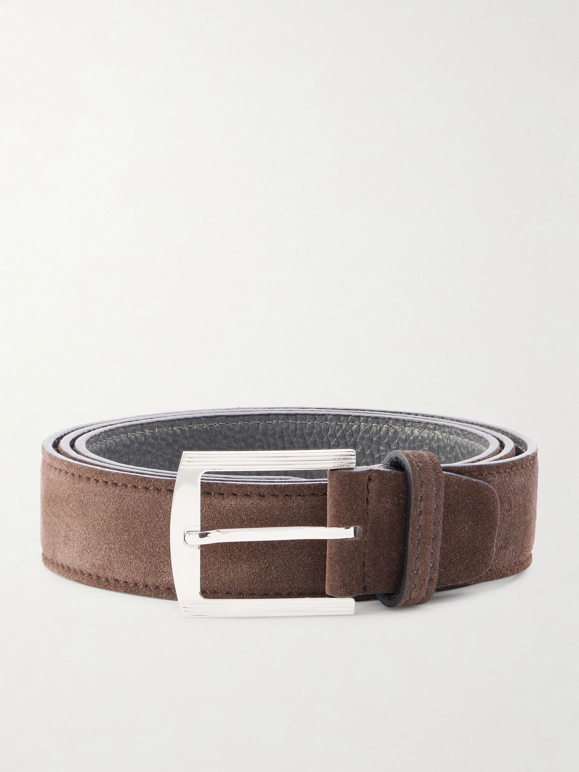 KITON 3.5cm 스웨이드 벨트