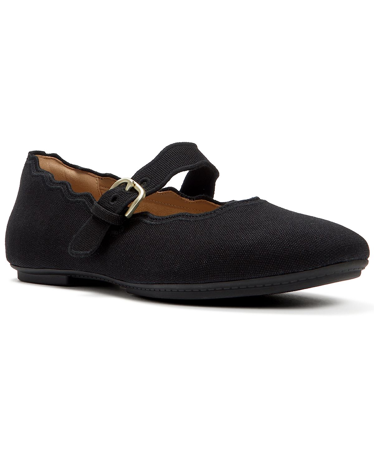 FITFLOP 여성 델리카토 웨이브 엣지 캔버스 메리 제인 플랫