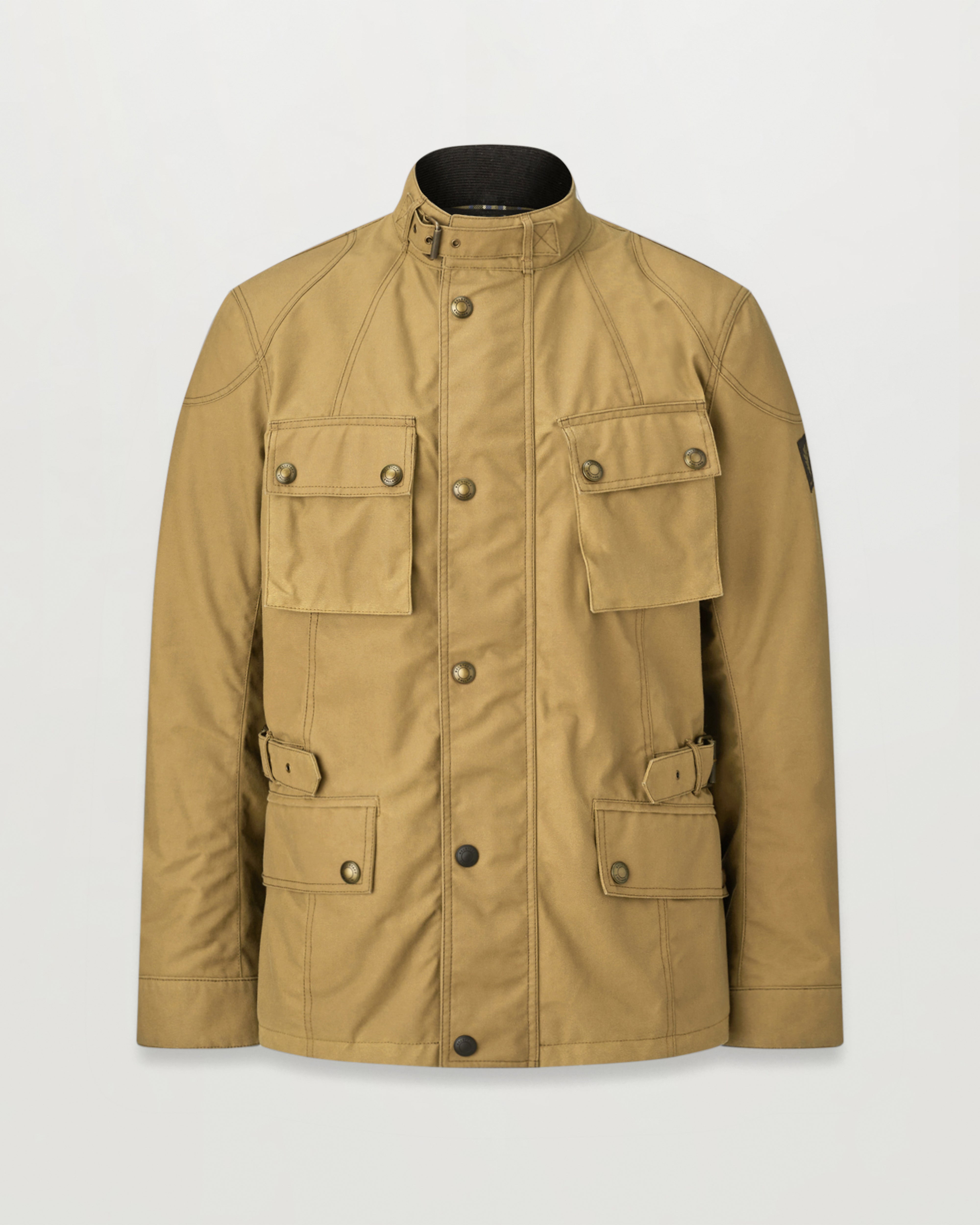 BELSTAFF 크로스비 모터바이크 자켓 남성용 왁스드 코튼 샌드