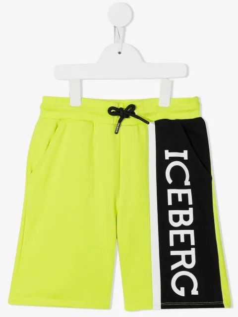 Iceberg Kids 로고 프린트 반바지