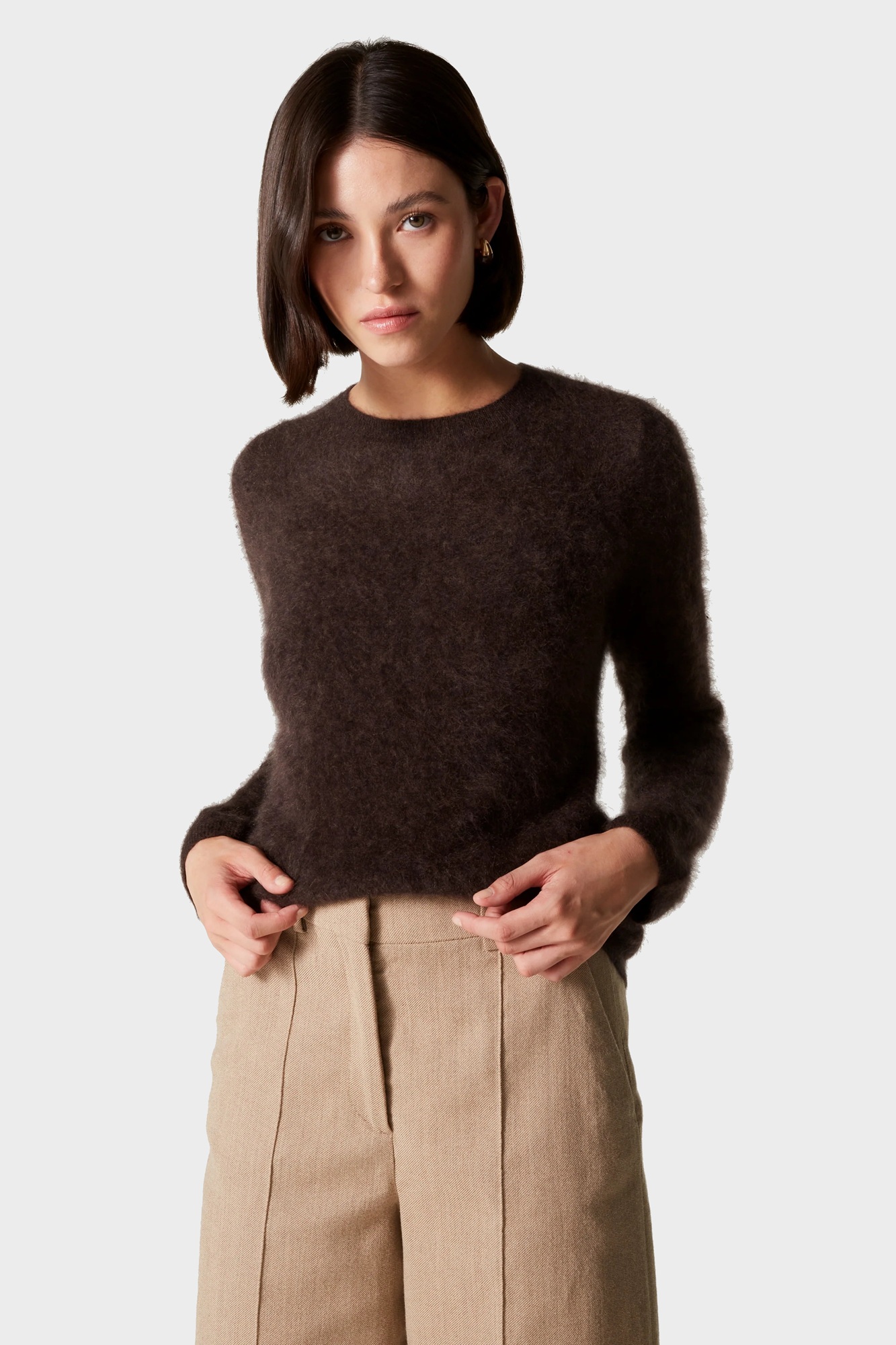 ABSOLUT CASHMERE 브러시드 캐시미어 스웨터