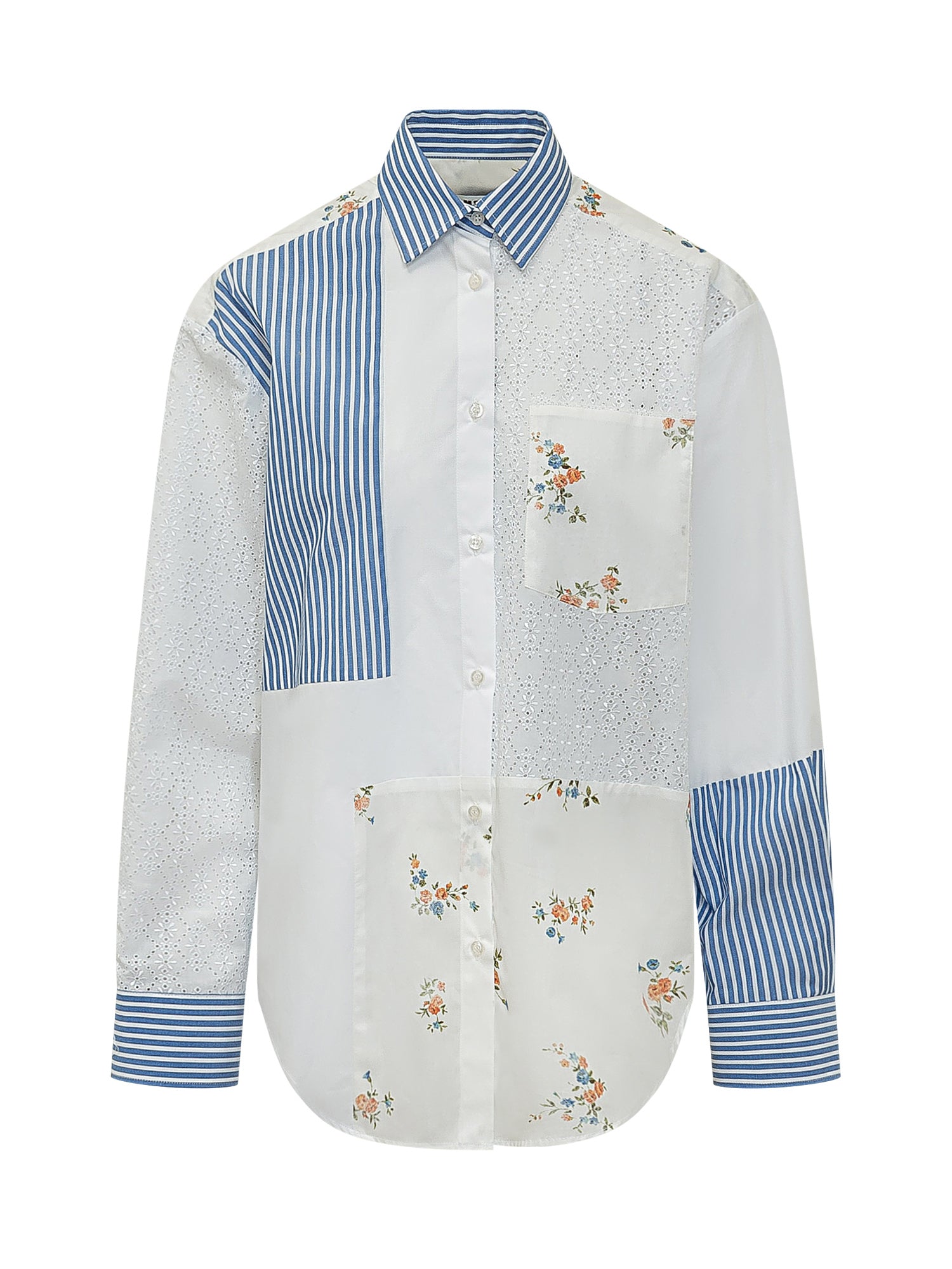 MSGM 엠브로이더리 패치워크 셔츠