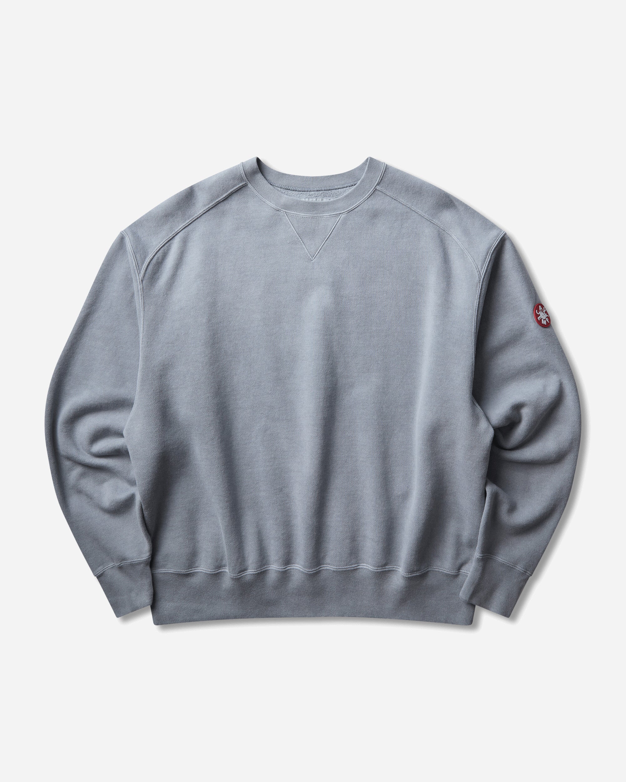 CAV EMPT 오버다이 패널 숄더 크루넥 맨투맨