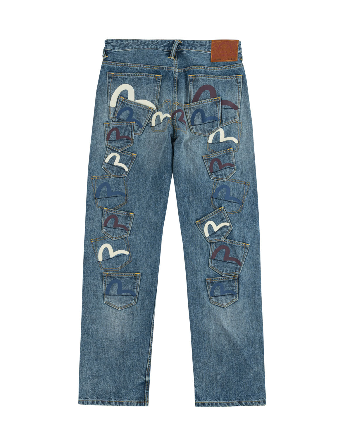 EVISU 멀티 포켓 시골새 진 #2020