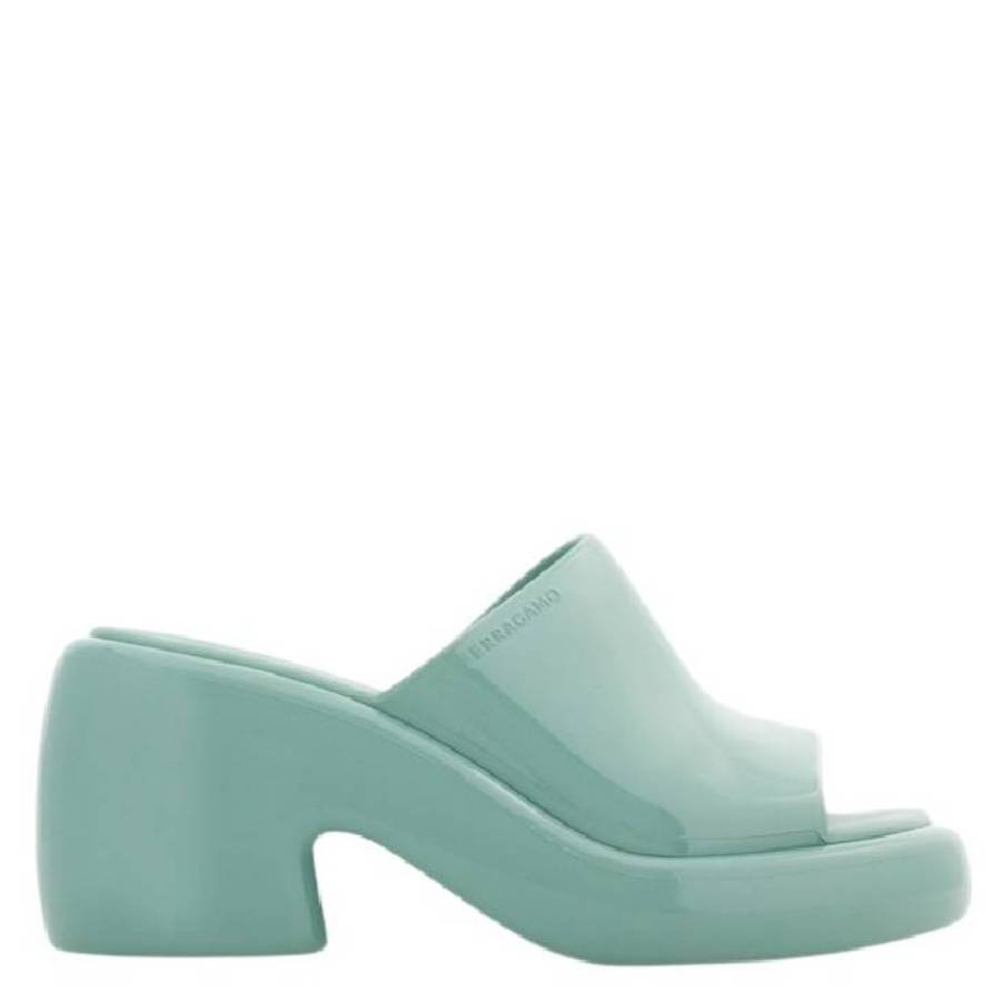 SALVATORE FERRAGAMO 데바 청키 고무 슬라이드