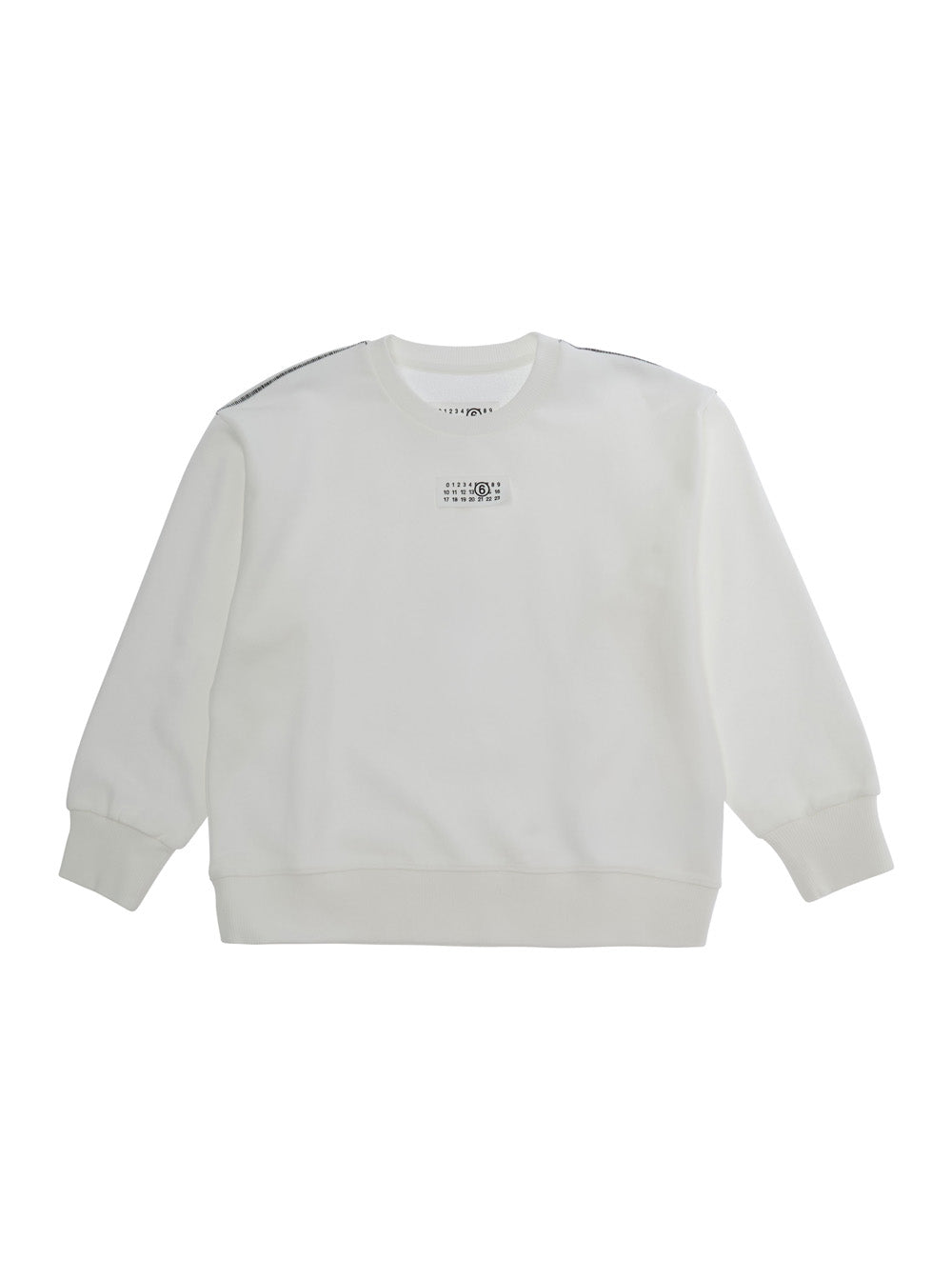 MM6 Maison Margiela Kids Mm6 메종 마르지엘라 키즈 코튼 로고 패치 라운드넥 맨투맨