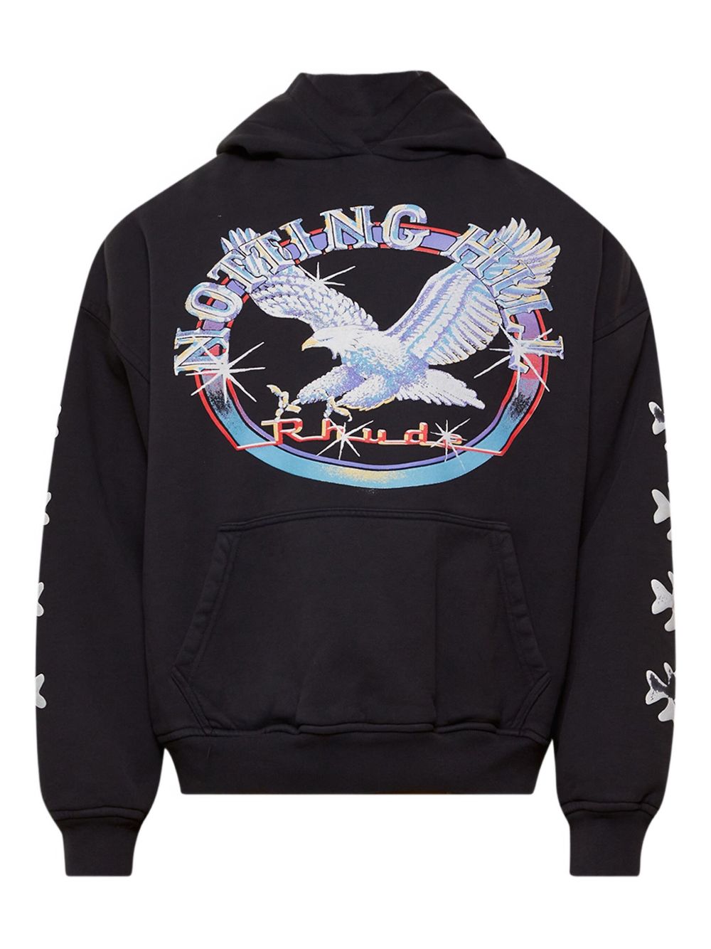 Rhude 릴랙스핏 그래픽 후드 스웨트셔츠