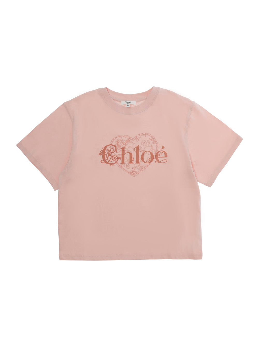 Chloe Kids 미니 로고 프론트 면 티셔츠