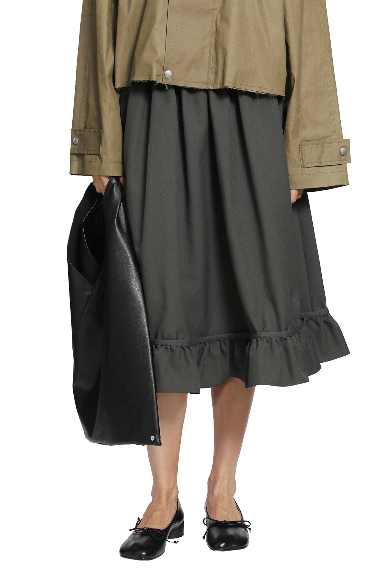 MM6 Maison Margiela 주름 미디 스커트