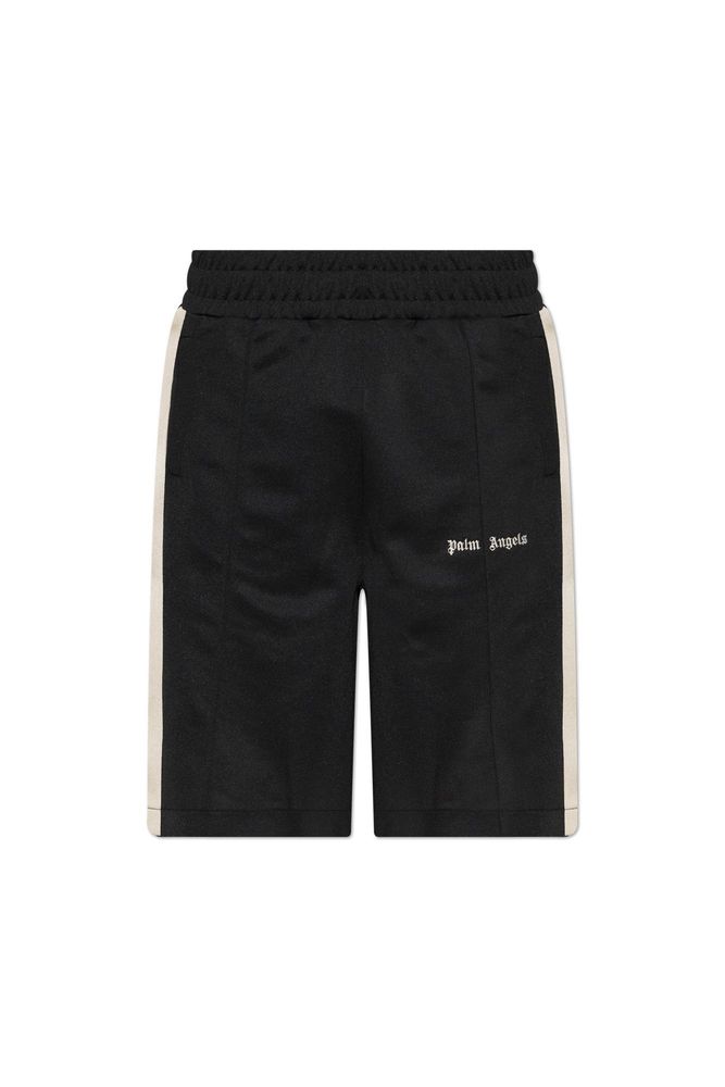 PALM ANGELS 로고 스트라이프 반바지
