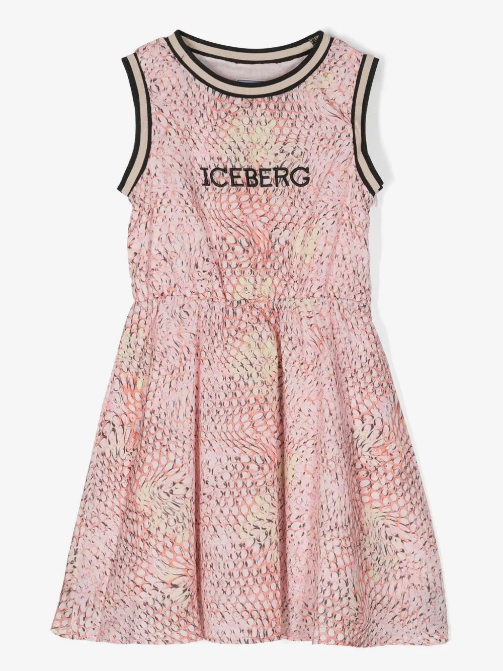 Iceberg Kids 뱀피 프린트 면 드레스