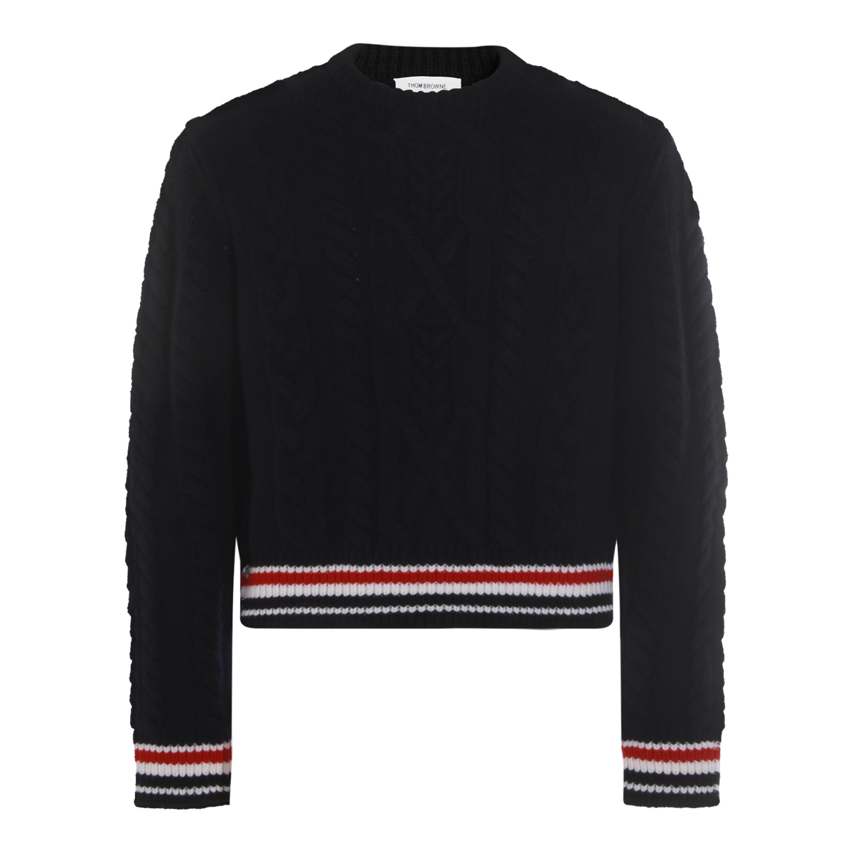 THOM BROWNE 다크 네이비 울 니트웨어