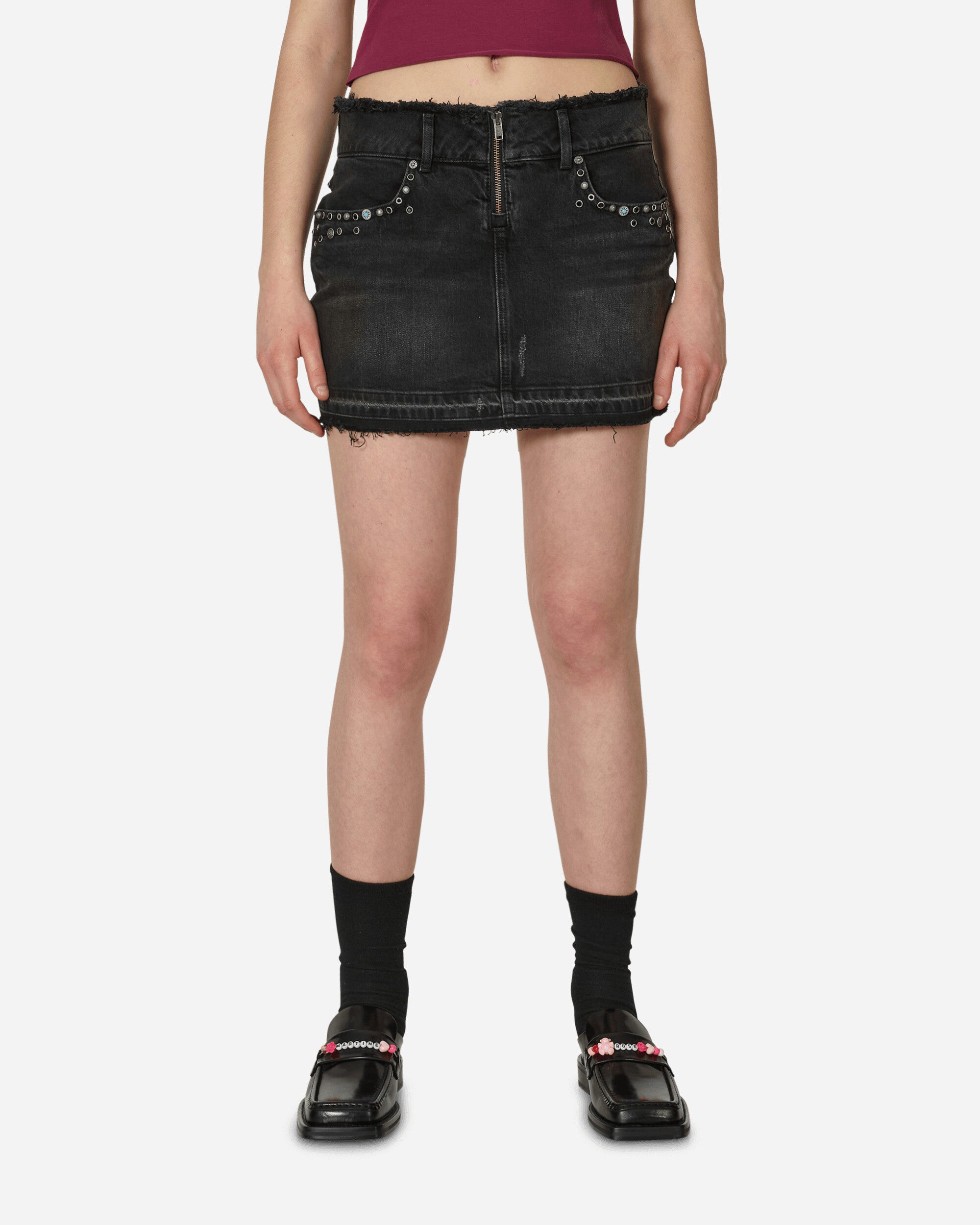 Guess USA 웨스턴 데님 스커트 중고 블랙 워시