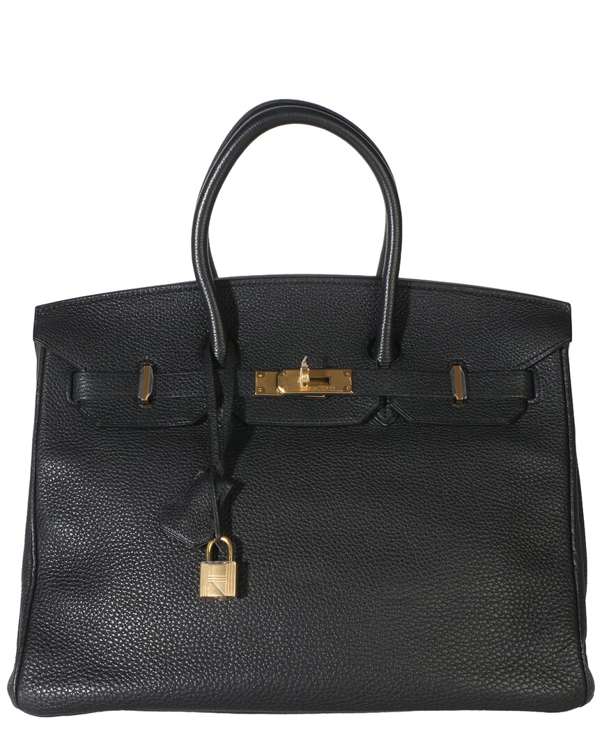 HERMES 블랙 토고 버킨 35 GHW