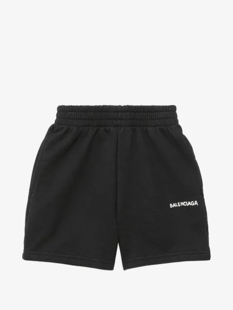 Balenciaga Kids 로고 프린트 코튼 캐주얼 반바지