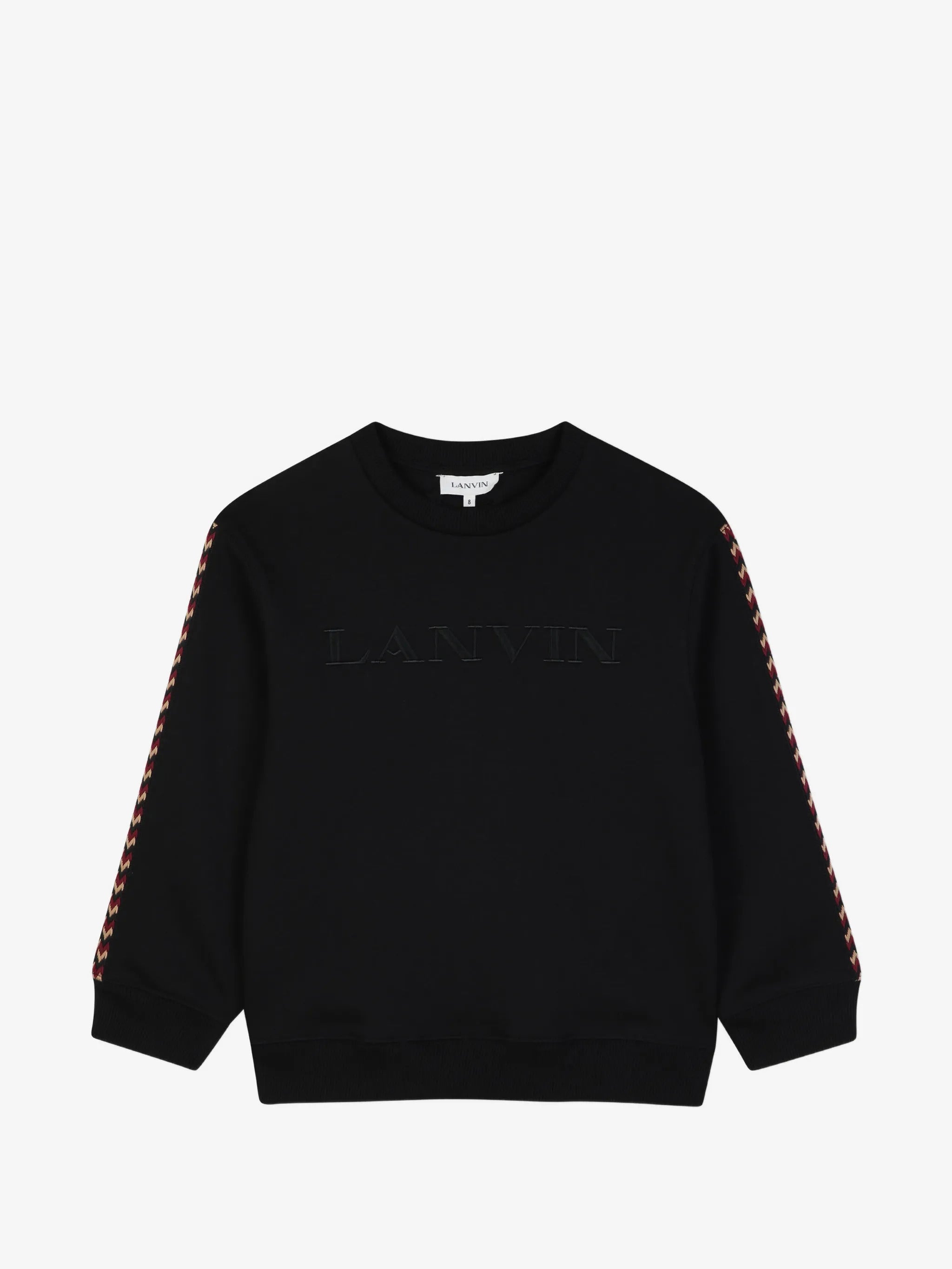 Lanvin Kids 체브론 패턴 맨투맨