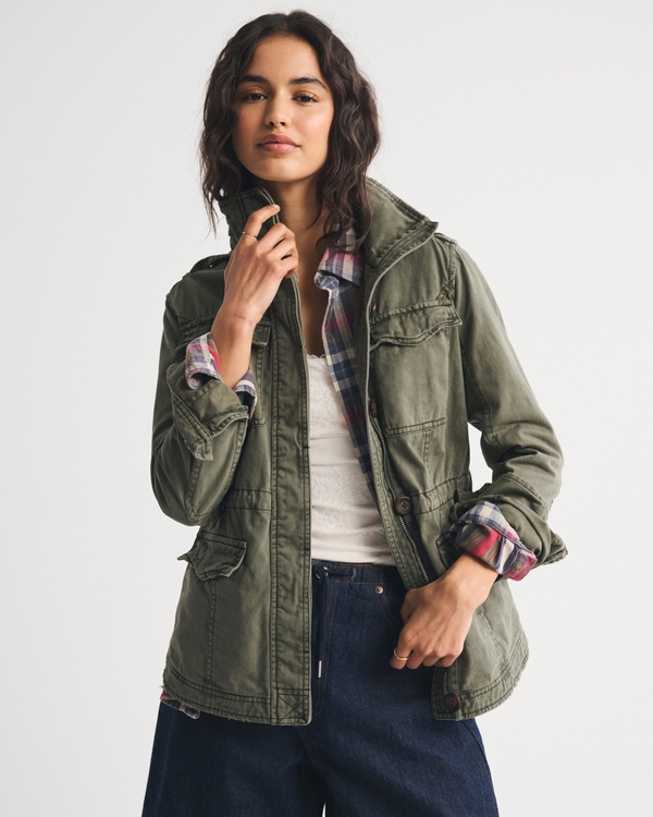 Abercrombie & Fitch 슬림 밀리터리 자켓