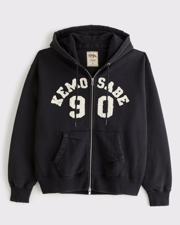 Abercrombie & Fitch 헤리티지 헤비웨이트 케모 사베 풀집 후드티