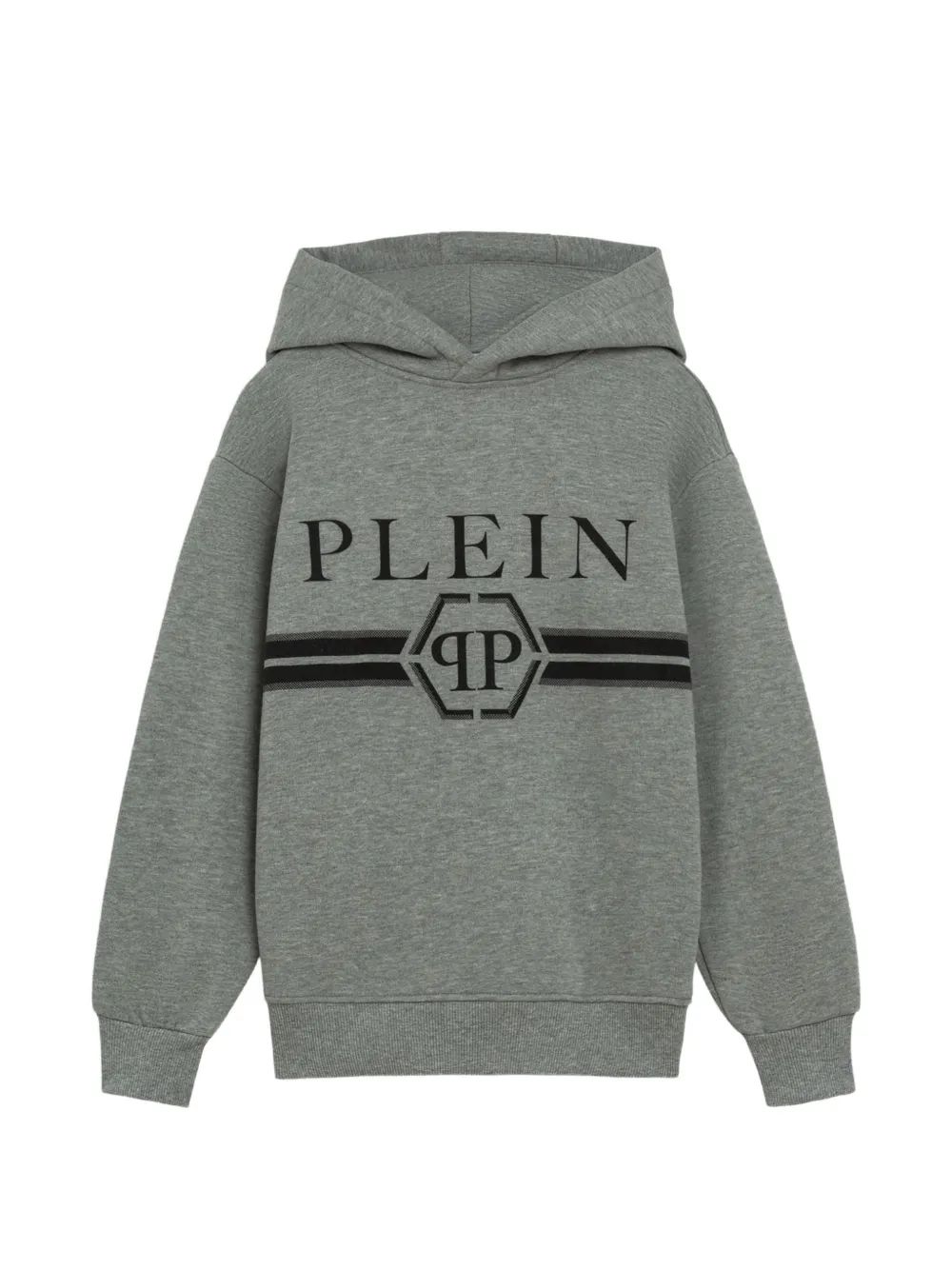 Philipp Plein Kids 로고 프린트 저지 후드티