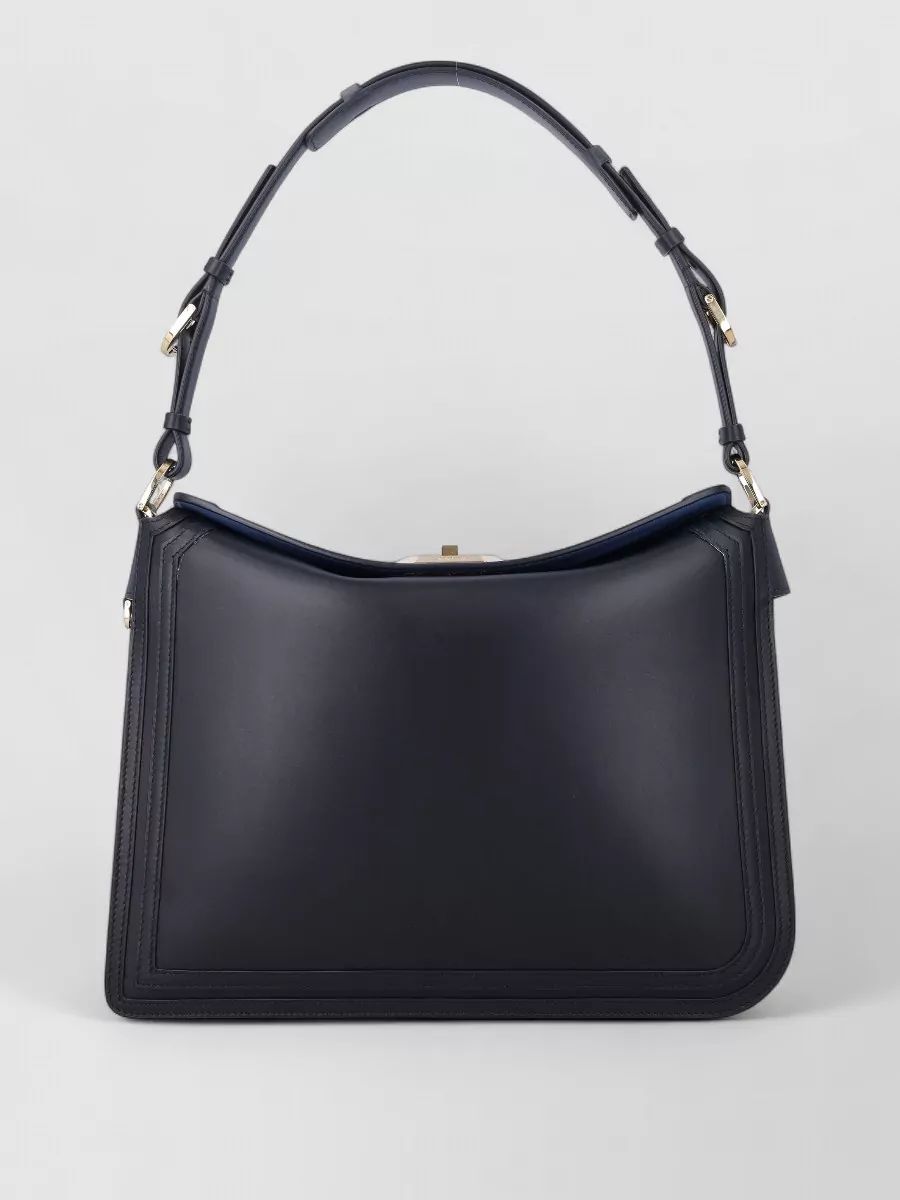 LANVIN 가죽 숄더백 비대칭 봉투 실루엣