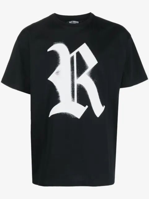 RAF SIMONS 로고 프린트 면 티셔츠