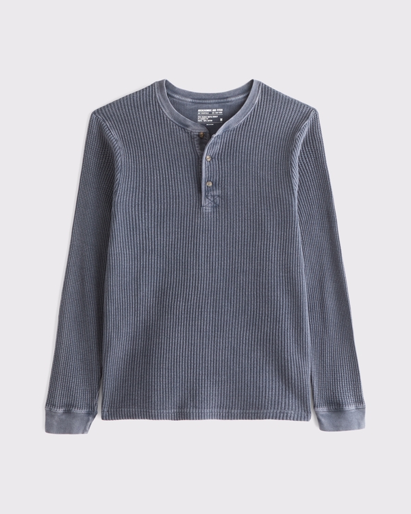 Abercrombie & Fitch 클래식 와플 헨리넥
