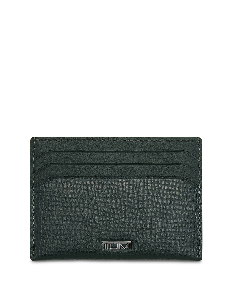 TUMI 텍스처 가죽 6 카드 슬림 카드 케이스