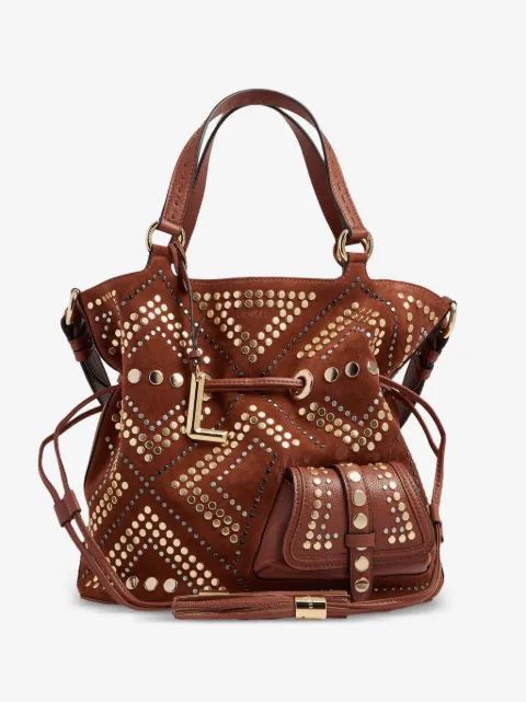 LANCEL 프리미어 플러트 미디엄 스터드 버킷 백