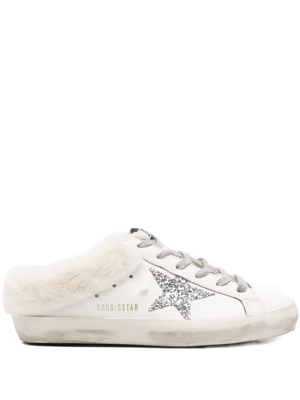 GOLDEN GOOSE 슈퍼 스타 뮬스 시어링 비앙코