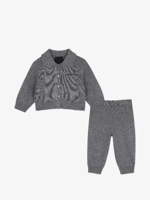 Givenchy Kids 로고 자수 니트 트랙수트