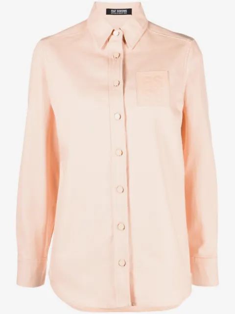 RAF SIMONS 로고 패치 롱슬리브 셔츠