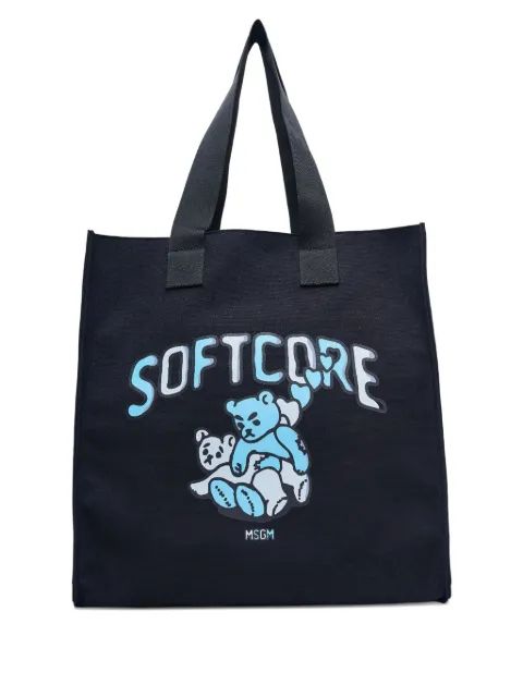 MSGM 곰 프린트 토트백
