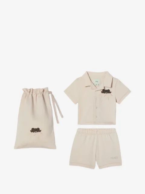 Fendi Kids 곰 프린트 파자마