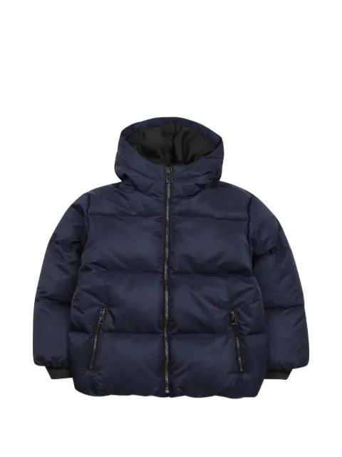 Givenchy Kids 로고 자수 후드 패딩 자켓