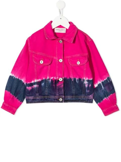 Alberta Ferretti Kids 타이다이 데님 자켓