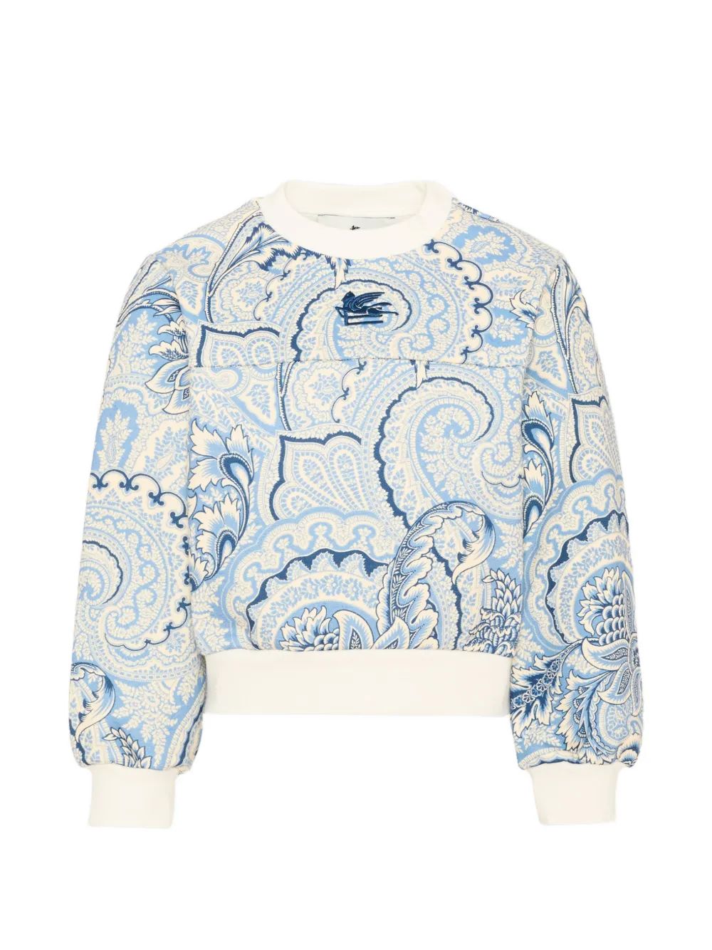 ETRO KIDS 페이즐리 프린트 로고 자수 맨투맨