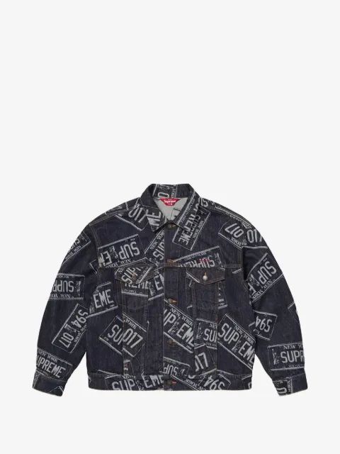 Supreme 라이센스 플레이트 데님 자켓