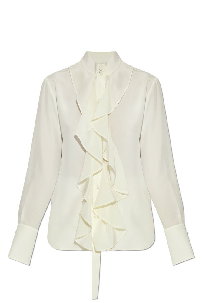 ALEXANDER MCQUEEN 러플 긴팔 셔츠
