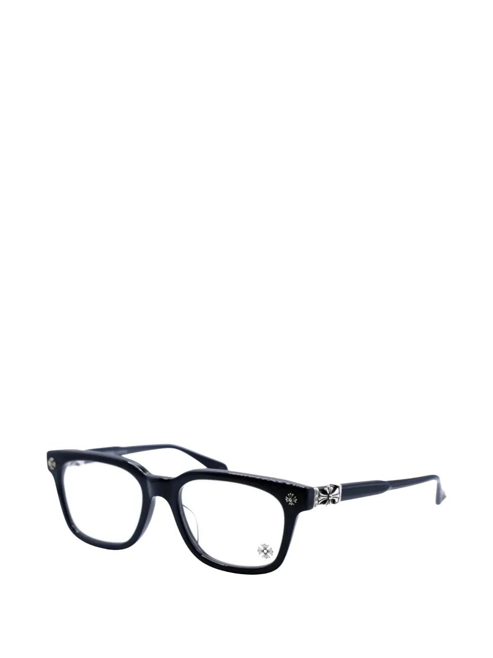 CHROME HEARTS 로고 디테일 직사각형 프레임 안경