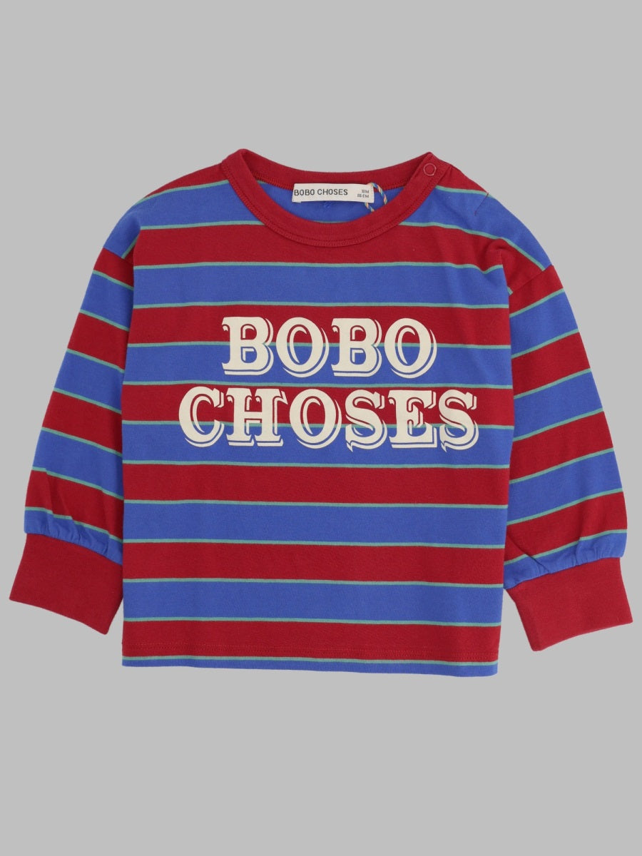 Bobo Choses 미니 엠보스 스트라이프 티셔츠